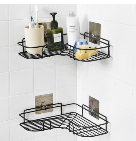 Stainless Steel Punch-Free Firm Shower Fitted Wall Storage Organizer Rack - Better Days