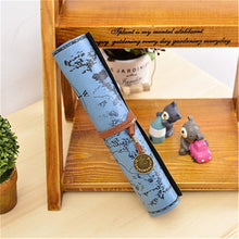 Load image into Gallery viewer, PU Leather Creative Retro Luxury Treasure Map Pencil Cases Roll Pen Bag - Better Days
