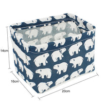 Load image into Gallery viewer, Linen Desktop Storage Box Waterproof Toy Storage Basket - Better Days
