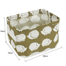 Load image into Gallery viewer, Linen Desktop Storage Box Waterproof Toy Storage Basket - Better Days
