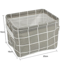 Load image into Gallery viewer, Linen Desktop Storage Box Waterproof Toy Storage Basket - Better Days
