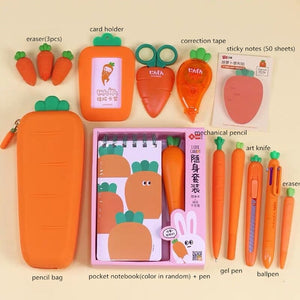 Creative Carrot Series Silicone Soft Pencil Case Pen holder Organizer Bag - Better Days