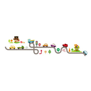 Cartoon Cars Highway Track Wall Stickers - Better Days