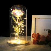 Load image into Gallery viewer, Beauty And The Beast Galaxy Rose In Glass Dome Rose Lamps - Better Days
