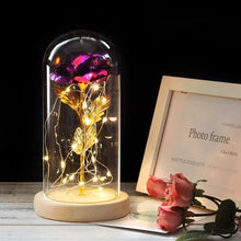 Load image into Gallery viewer, Beauty And The Beast Galaxy Rose In Glass Dome Rose Lamps - Better Days
