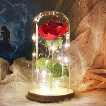 Load image into Gallery viewer, Beauty And The Beast Galaxy Rose In Glass Dome Rose Lamps - Better Days
