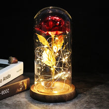 Load image into Gallery viewer, Beauty And The Beast Galaxy Rose In Glass Dome Rose Lamps - Better Days
