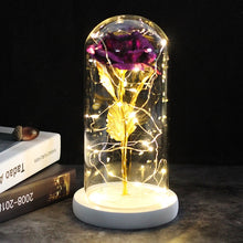 Load image into Gallery viewer, Beauty And The Beast Galaxy Rose In Glass Dome Rose Lamps - Better Days
