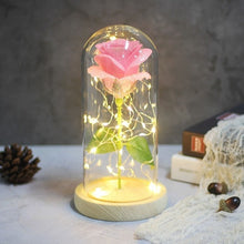 Load image into Gallery viewer, Beauty And The Beast Galaxy Rose In Glass Dome Rose Lamps - Better Days
