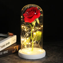 Load image into Gallery viewer, Beauty And The Beast Galaxy Rose In Glass Dome Rose Lamps - Better Days
