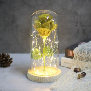 Beauty And The Beast Galaxy Rose In Glass Dome Rose Lamps - Better Days