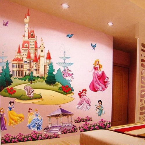 Large Colorful Princess Castle Wall Stickers - Better Days